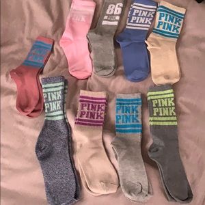 Victoria’s secret pink crew socks